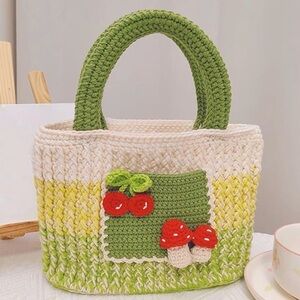 Etsy Crochet Mini Mushroom Cherry Handmade Bag